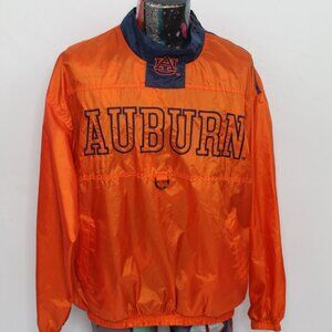 Auburn Tigers NCAA Fans Gear Mens Orange Pullover Windbreaker Jacket Size Large